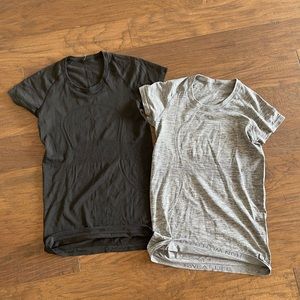 Lululemon Swiftly Tech Short Sleeve Shirt Combo Black & Slate Gray